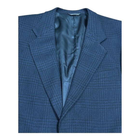 Vintage Perry Ellis Portfolio Blazer Mens 44 Wool Plaid Sport Coat Made In USA - Picture 5 of 11
